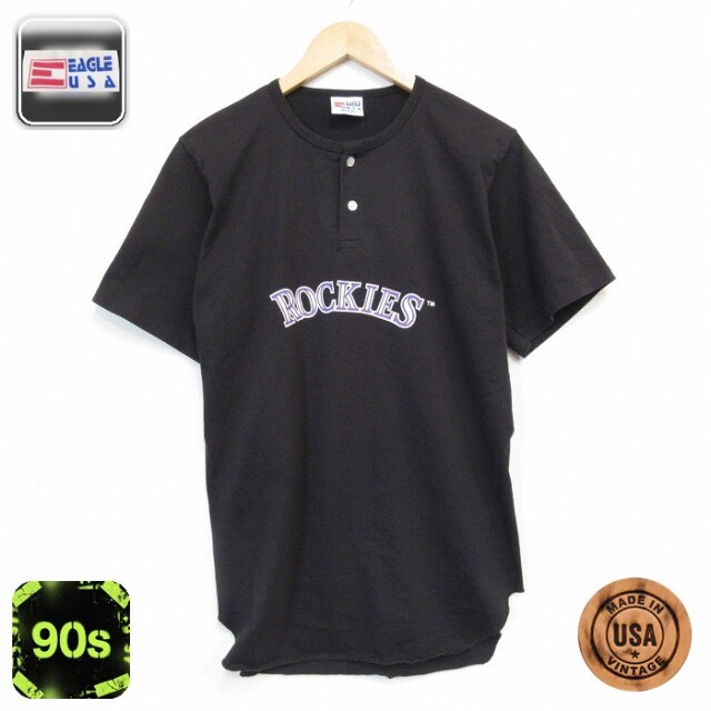 90s 半袖Tシャツ ロッキーズ ブラック メンズM相当 | 古着