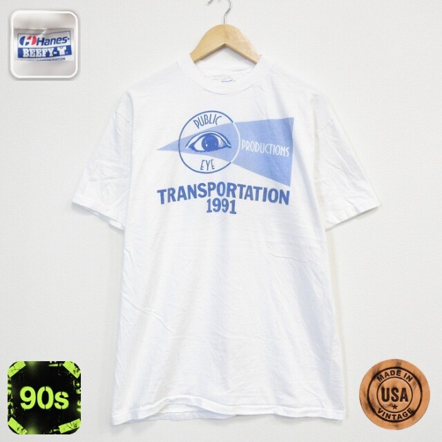 ヘインズ 90s 半袖Tシャツ プロダクション ホワイト メンズL相当 | 古着
