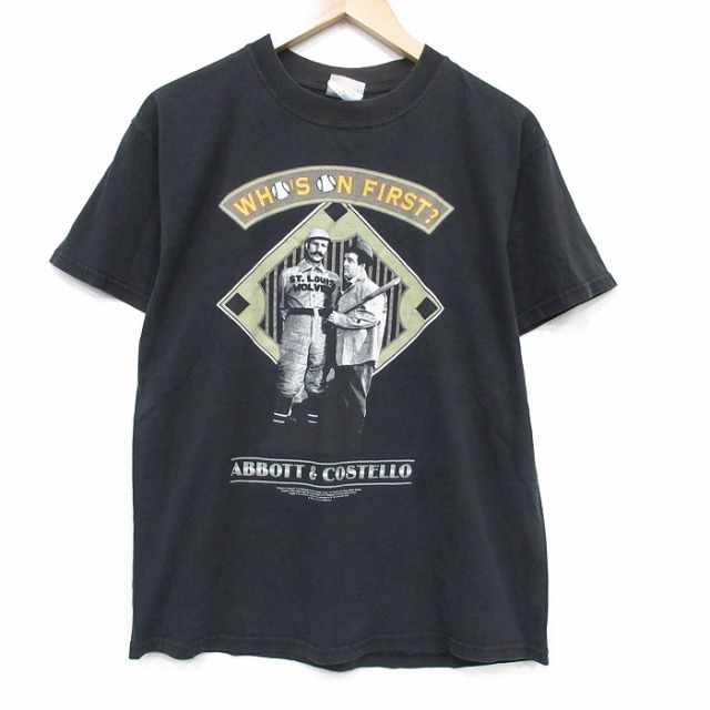 00s 半袖Tシャツ アボット&コステロ ブラック メンズL相当 | 古着