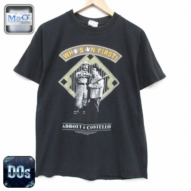 00s 半袖Tシャツ アボット&コステロ ブラック メンズL相当 | 古着