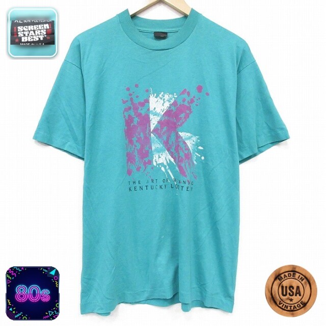 スクリーンスターズ 80s 半袖Tシャツ K グリーン メンズXL相当 | 古着