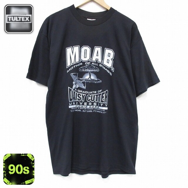 TULTEX 90s 半袖Tシャツ MOAB ブラック メンズXL相当 | 古着