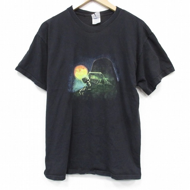 00s 半袖Tシャツ スカル ブラック メンズL相当 | 古着
