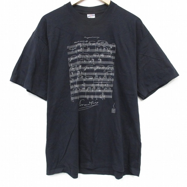 00s 半袖Tシャツ エドヴァルドグリーグ ブラック メンズXL相当 | 古着