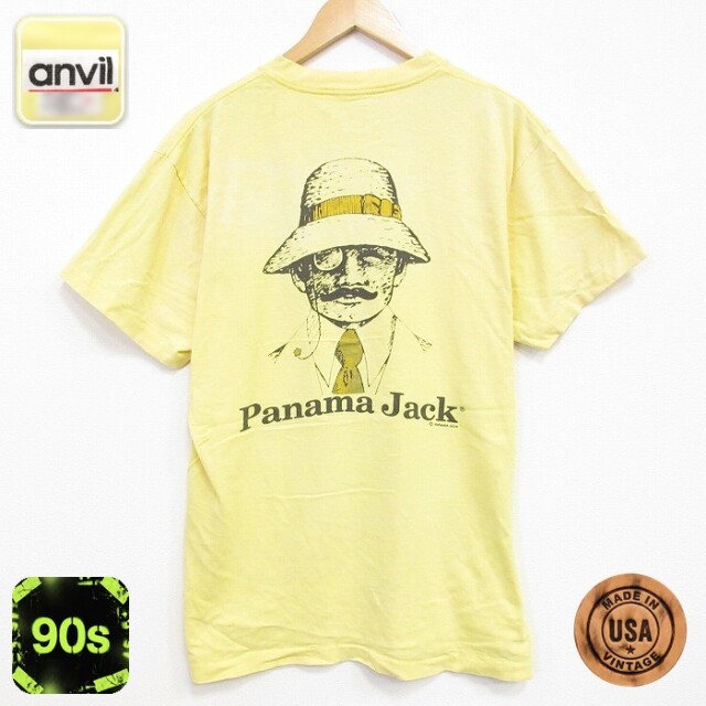 90s 半袖Tシャツ パナマジック イエロー メンズXL相当 | 古着