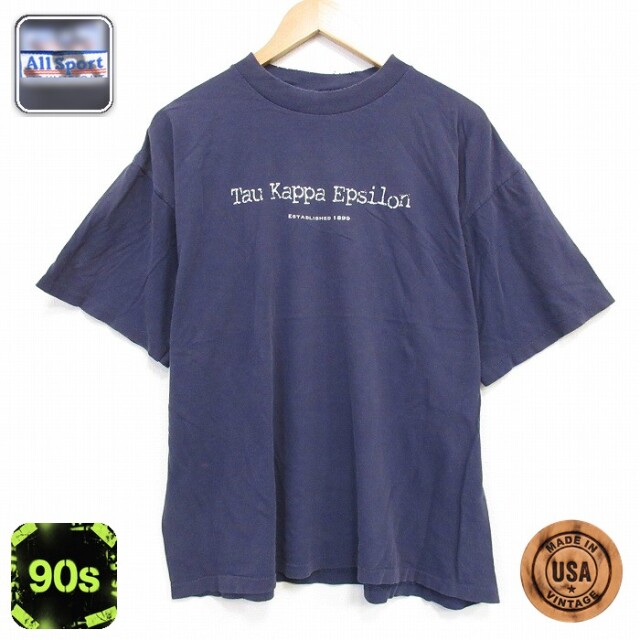 All Sport 90s 半袖Tシャツ Tau ネイビー メンズXL相当 | 古着
