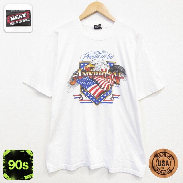 フルーツオブザルーム 90s 半袖Tシャツ 鳥 ホワイト メンズXL相当 | 古着