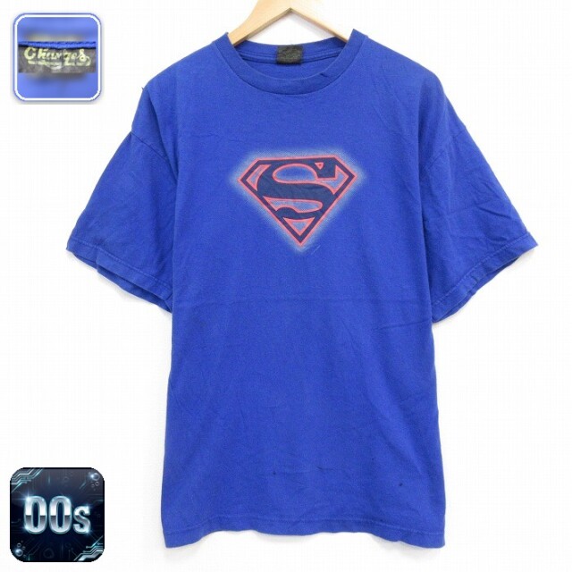 00s 半袖Tシャツ DCコミックススーパーマン ブルー メンズXL相当 | 古着