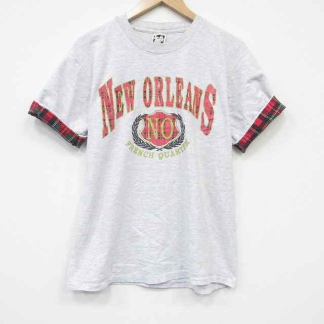 90s 半袖Tシャツ ニューオリンズ グレー メンズL相当 | 古着