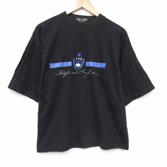 80s 半袖Tシャツ ブラック メンズL相当 | 古着
