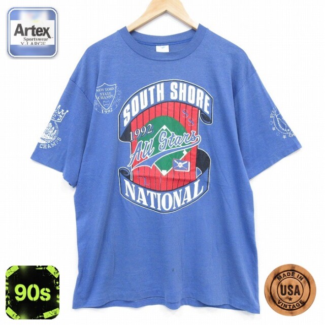 ARTEX 90s 半袖Tシャツ オールスター ブルー メンズXL相当 | 古着