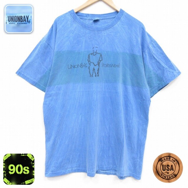 ユニオンベイ 90s 半袖Tシャツ ライトブルー メンズXL相当 | 古着