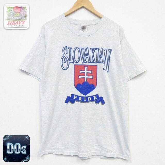 フルーツオブザルーム 00s 半袖Tシャツ スロバキア グレー メンズL相当 | 古着