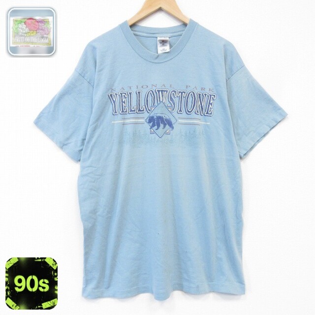 90s 半袖Tシャツ 国立公園 イエロー メンズXL相当 | 古着