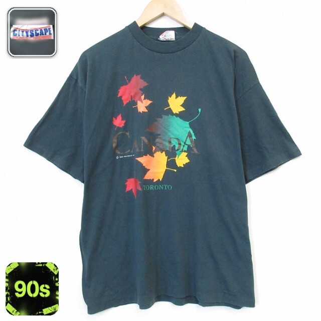 90s 半袖Tシャツ グリーン メンズXL相当 | 古着