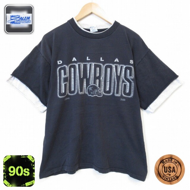 【20%OFF】90s 半袖Tシャツ ダラスカウボーイズ ブラック メンズXL相当 | 古着