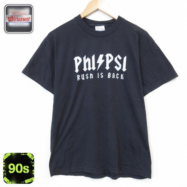ヘインズ 90s 半袖Tシャツ Phl ブラック メンズL相当 | 古着