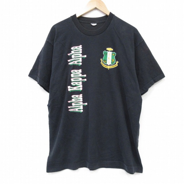 フルーツオブザルーム 90s 半袖Tシャツ アルファ ブラック メンズXL相当 | 古着