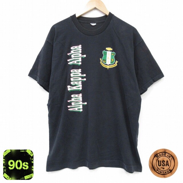 フルーツオブザルーム 90s 半袖Tシャツ アルファ ブラック メンズXL相当 | 古着