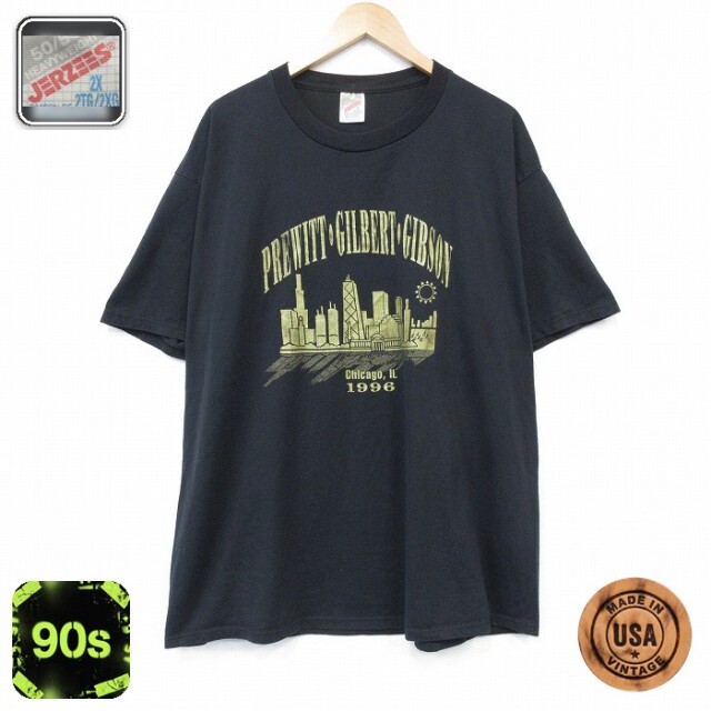 90s 半袖Tシャツ シカゴ ブラック メンズXL相当 | 古着