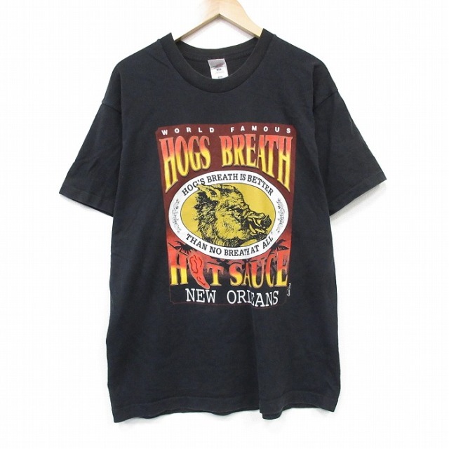 フルーツオブザルーム 90s 半袖Tシャツ ホッグスブレス ブラック メンズXL相当 | 古着