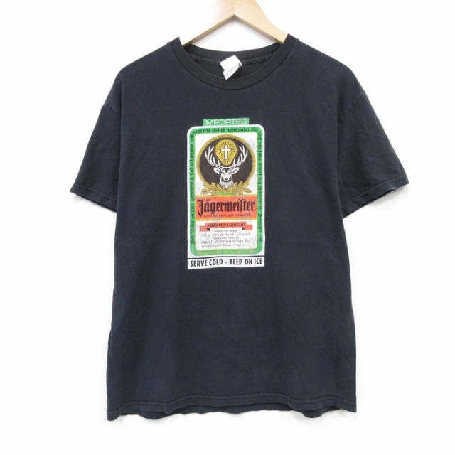 00s 半袖Tシャツ イエガーマイスター ブラック メンズL相当 | 古着