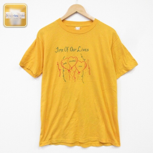 80s 半袖Tシャツ 風船 イエロー メンズM相当 | 古着