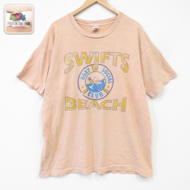 フルーツオブザルーム 90s 半袖Tシャツ SWIFTS オレンジ メンズXL相当 | 古着