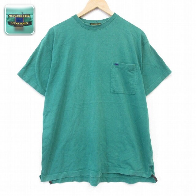 00s 半袖Tシャツ 胸ポケット付き グリーン メンズXL相当 | 古着