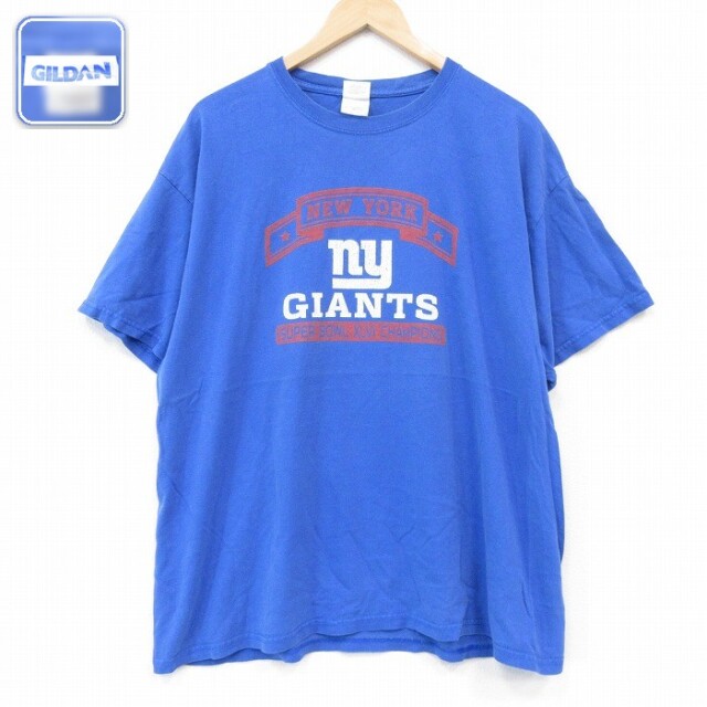 【20%OFF】00s 半袖Tシャツ NFLニューヨークジャイアンツプリント ブルー メンズXL相当 | 古着