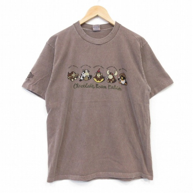 Crazy Shirts 90s 半袖Tシャツ サル ブラウン メンズM相当 | 古着