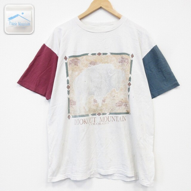 90s 半袖Tシャツ 牛 ホワイト メンズXL相当 | 古着