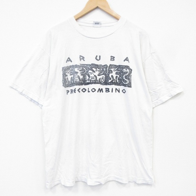 90s 半袖Tシャツ ARUBA ホワイト メンズXL相当 | 古着