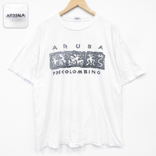 90s 半袖Tシャツ ARUBA ホワイト メンズXL相当 | 古着