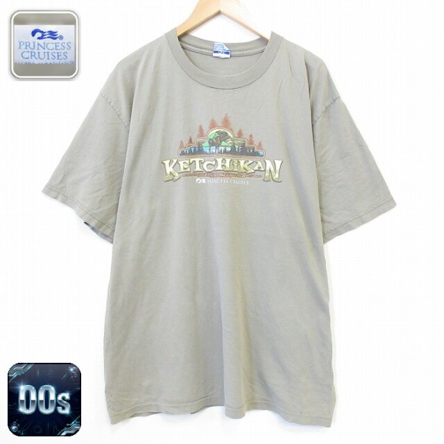 半袖Tシャツ プリンセスクルーズ カーキ メンズXL相当 | 古着