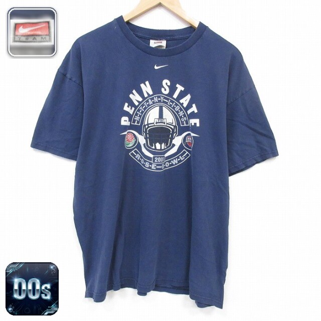 ナイキ 00s 半袖Tシャツ ローズボウル ネイビー メンズXL相当 | 古着