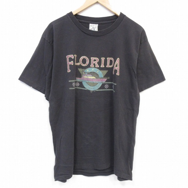 90s 半袖Tシャツ フロリダ ブラック メンズL相当 | 古着