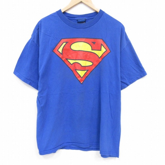 半袖Tシャツ スーパーマン ブルー メンズXL相当 | 古着