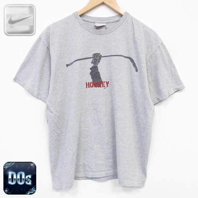 ナイキ 00s 半袖Tシャツ ホッケー グレー メンズL相当 | 古着
