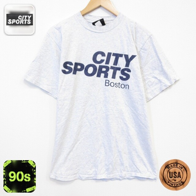 90s 半袖Tシャツ CITY 霜降りグレー メンズL相当 | 古着