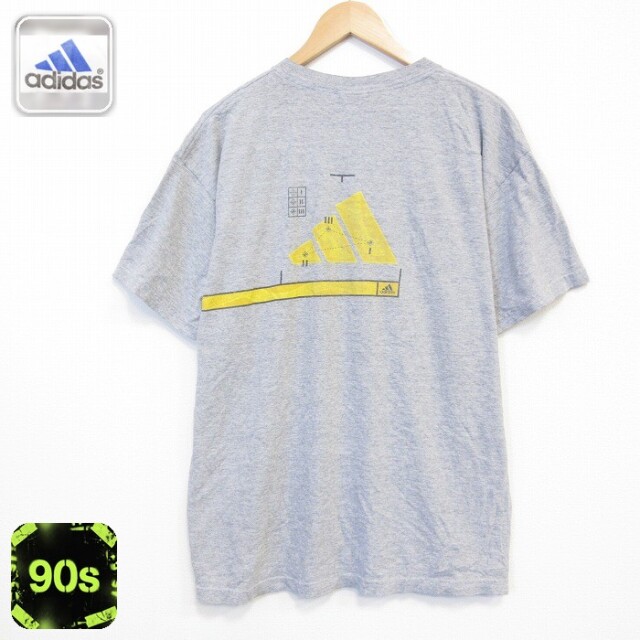 【20%OFF】アディダス 90s 半袖Tシャツ グレー メンズXL相当 | 古着
