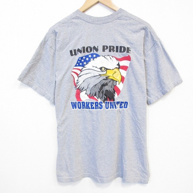 90s 半袖Tシャツ 鳥 グレー メンズXL相当 | 古着