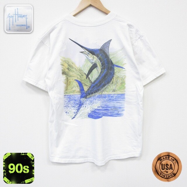 半袖Tシャツ カジキマグロ ホワイト メンズL相当 | 古着