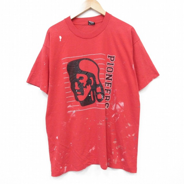 フルーツオブザルーム 90s 半袖Tシャツ パイオニアーズ レッド メンズXL相当 | 古着