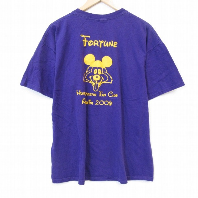 00s 半袖Tシャツ FORTUNE パープル メンズXL相当 | 古着