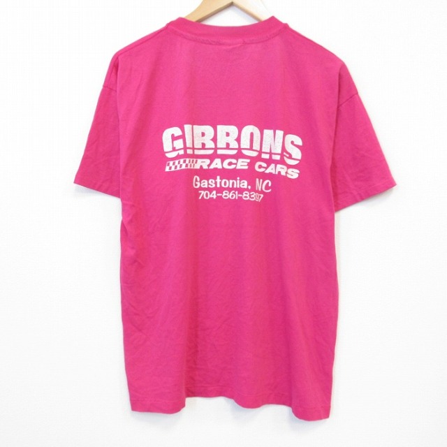ヘインズ 00s 半袖Tシャツ GIBBONS ピンク メンズXL相当 | 古着