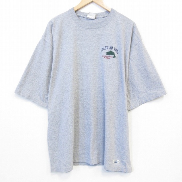 半袖Tシャツ キングサーモン グレー メンズXL相当 | 古着