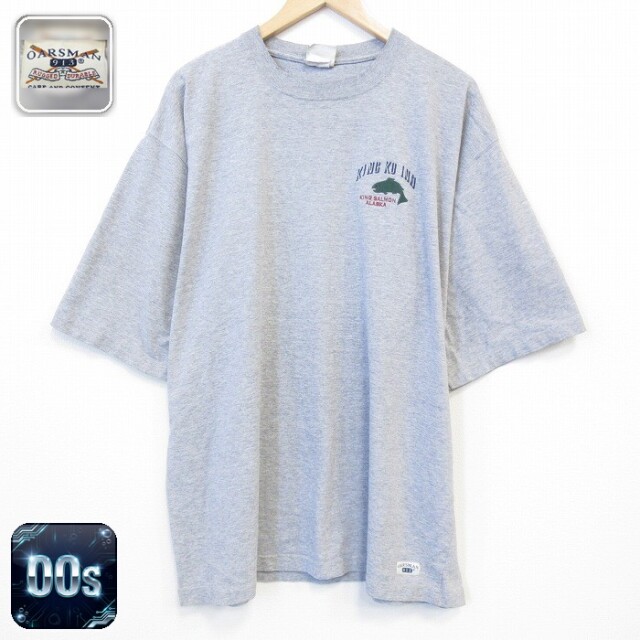 半袖Tシャツ キングサーモン グレー メンズXL相当 | 古着