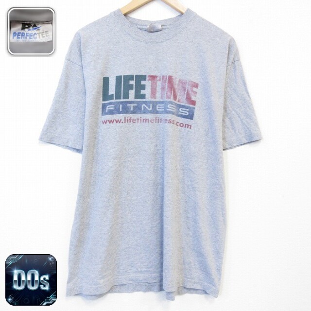 00s 半袖Tシャツ フィットネス グレー メンズXL相当 | 古着