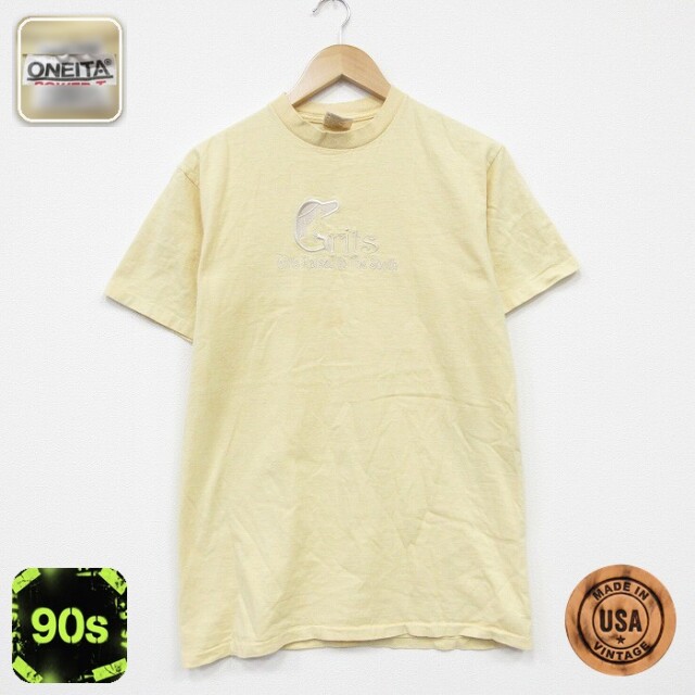 オニータ 90s 半袖Tシャツ Grits イエロー メンズM相当 | 古着
